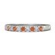 14K White Gold Fire Opal Band Ring